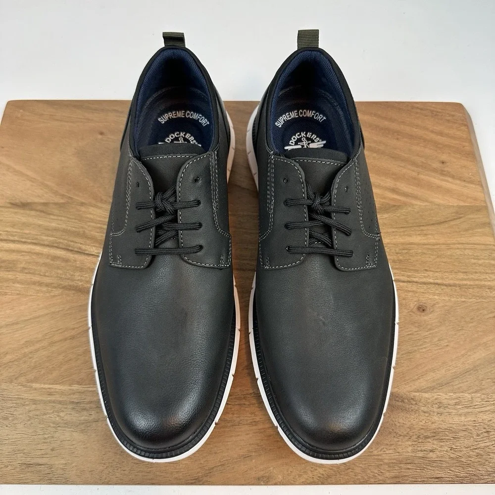 NEW Mens Dockers‎ Fontera 24 Lace Up Casual Dress Shoes Black Size 8